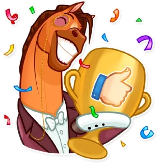 👍-Gentleman Horse, Telegram Sticker