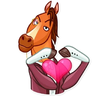 ❤️-Gentleman Horse, Telegram Sticker