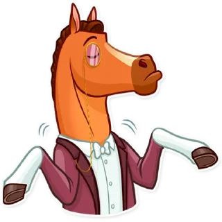 🤷‍♀️-Gentleman Horse, Telegram Sticker
