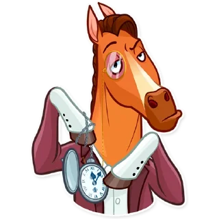 ⏱-Gentleman Horse, Telegram Sticker