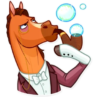 🤔-Gentleman Horse, Telegram Sticker