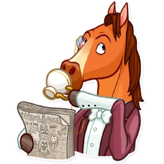 ☕️-Gentleman Horse, Telegram Sticker