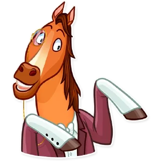 👈-Gentleman Horse, Telegram Sticker