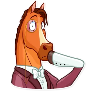 🤭-Gentleman Horse, Telegram Sticker