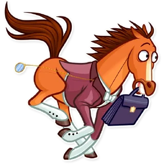 🏃‍♀️-Gentleman Horse, Telegram Sticker