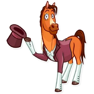 👋-Gentleman Horse, Telegram Sticker