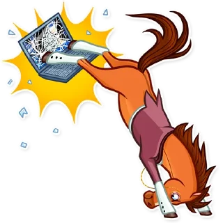 💥-Gentleman Horse, Telegram Sticker