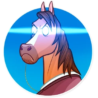 😠-Gentleman Horse, Telegram Sticker