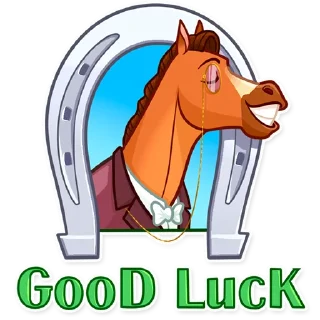 🍀-Gentleman Horse, Telegram Sticker