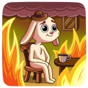🔥-Gentle Rabbit, Telegram Sticker
