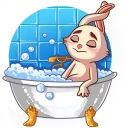 🛁-Gentle Rabbit, Telegram Sticker