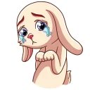 😢-Gentle Rabbit, Telegram Sticker