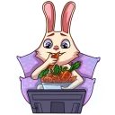 📺-Gentle Rabbit, Telegram Sticker
