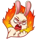 😡-Gentle Rabbit, Telegram Sticker
