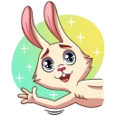 👋-Gentle Rabbit, Telegram Sticker
