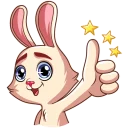 👍-Gentle Rabbit, Telegram Sticker