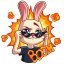 😎-Gentle Rabbit, Telegram Sticker