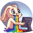 🌈-Gentle Rabbit, Telegram Sticker