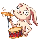 😁-Gentle Rabbit, Telegram Sticker
