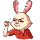 😶-Gentle Rabbit, Telegram Sticker