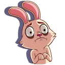 😨-Gentle Rabbit, Telegram Sticker