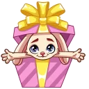 🎁-Gentle Rabbit, Telegram Sticker