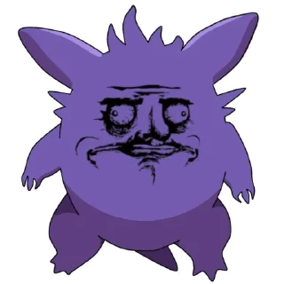😶-Gengar meme @pokemon_daily, Telegram Sticker
