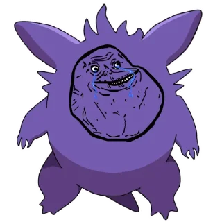 😭-Gengar meme @pokemon_daily, Telegram Sticker