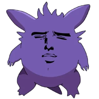 😌-Gengar meme @pokemon_daily, Telegram Sticker