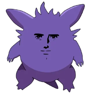 😐-Gengar meme @pokemon_daily, Telegram Sticker