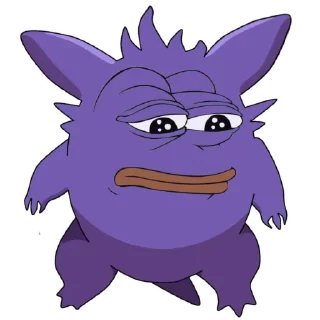 😒-Gengar meme @pokemon_daily, Telegram Sticker