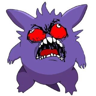 🤬-Gengar meme @pokemon_daily, Telegram Sticker