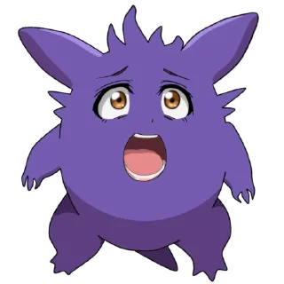 😱-Gengar meme @pokemon_daily, Telegram Sticker