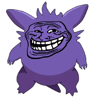 😁-Gengar meme @pokemon_daily, Telegram Sticker