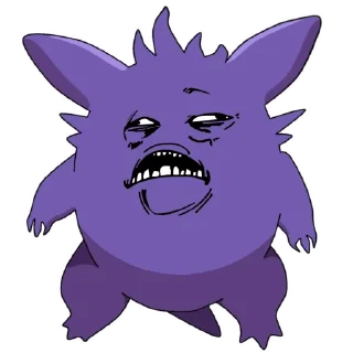 🤤-Gengar meme @pokemon_daily, Telegram Sticker