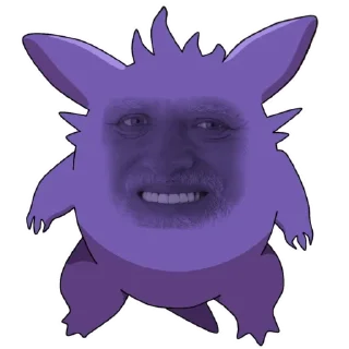 🥲-Gengar meme @pokemon_daily, Telegram Sticker