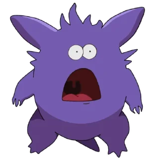 😱-Gengar meme @pokemon_daily, Telegram Sticker