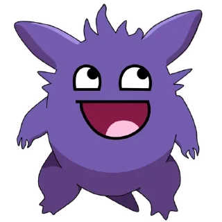 😄-Gengar meme @pokemon_daily, Telegram Sticker