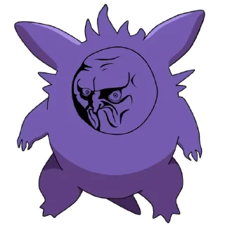 😡-Gengar meme @pokemon_daily, Telegram Sticker