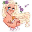 😢-Girl in Love, Telegram Sticker