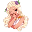 😪-Girl in Love, Telegram Sticker