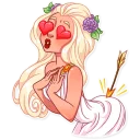😍-Girl in Love, Telegram Sticker
