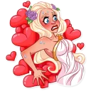 😰-Girl in Love, Telegram Sticker