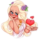 😊-Girl in Love, Telegram Sticker