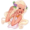 ✋️-Girl in Love, Telegram Sticker