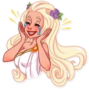 😂-Girl in Love, Telegram Sticker