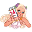 📆-Girl in Love, Telegram Sticker