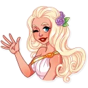 👋-Girl in Love, Telegram Sticker
