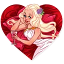 🍷-Girl in Love, Telegram Sticker
