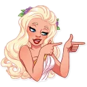 👉-Girl in Love, Telegram Sticker